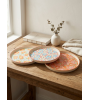 Plat à tarte MEKALA décor floral - Lumiland.fr