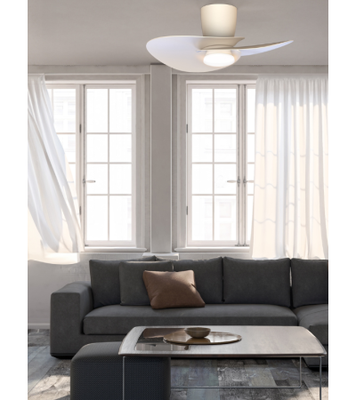 Ventilateur plafond NENUPHAR blanc LED silencieux