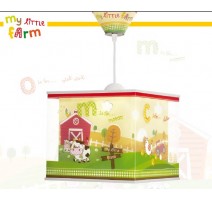 Suspension enfant thème "MY LITTLE FARM" finition PVC coloré