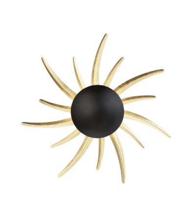 Applique murale LED SOLÉA noir et or - LUMILAND