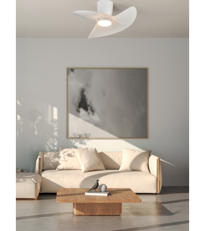 Ventilateur de Plafond ONA Blanc LED 70 cm | Silencieux télécommande