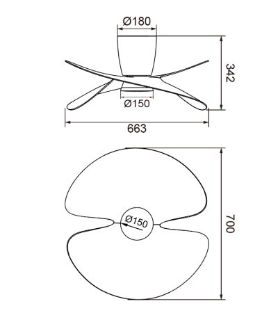 Ventilateur de Plafond ONA Blanc LED 70 cm | Silencieux télécommande