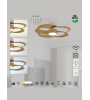 Ventilateur de Plafond ROSE Blanc & Bois LED silencieux - LUMILAND
