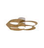 Ventilateur de Plafond ROSE Blanc & Bois LED silencieux - LUMILAND