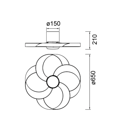 Ventilateur de Plafond ROSE Blanc & Bois LED silencieux - LUMILAND