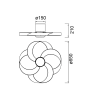 Ventilateur de Plafond ROSE Blanc & Bois LED silencieux - LUMILAND