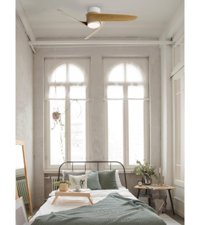 Ventilateur de plafond GROENLAND XS Bois LED | Silencieux avec Télécom