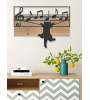 Décoration murale chat MELODIA bois et métal | Lumiland