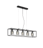 Suspension LINEA verre fumé 5 ou 7 lumières | Lumiland
