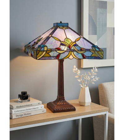 Lampe à poser Tiffany design – Luminaire vitrail élégant | Lumiland