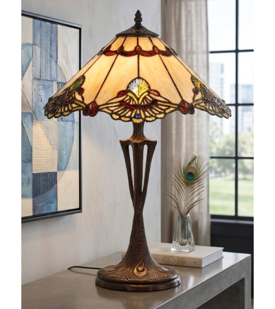 Lampe Tiffany Art Déco – Lampe à poser vitrail élégante | Lumiland