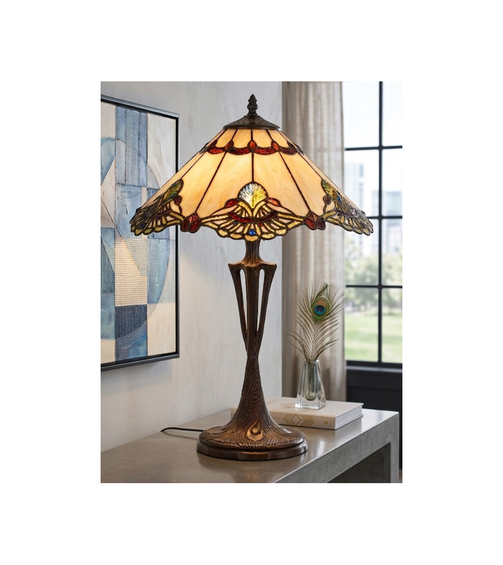 Lampe Tiffany Art Déco – Lampe à poser vitrail élégante | Lumiland