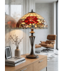 Lampe Tiffany AMBERA – Lampe vitrail décorative | Lumiland