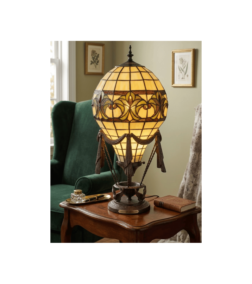Lampe Tiffany MONTGOLFIÈRE – Lampe en vitrail Art nouveau | Lumiland