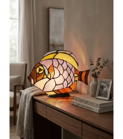 Lampe Tiffany POISSON – Lampe en vitrail originale | Lumiland