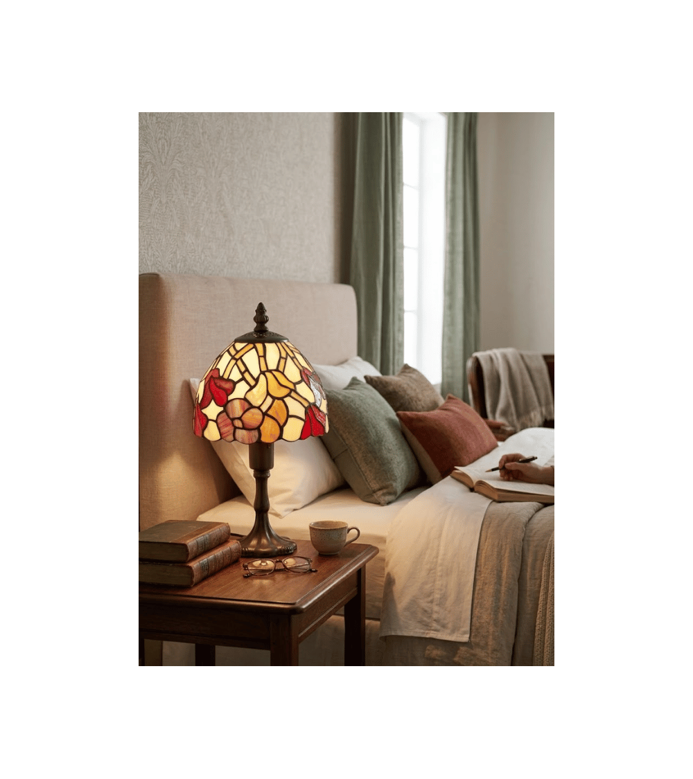 Lampe Tiffany BLOOM – Lampe fleurie en vitrail | Lumiland