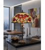 Lampe Tiffany IRIS ROYAL – Grande lampe en vitrail floral | Lumiland