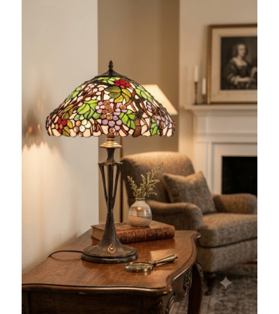 Lampe Tiffany LUMÉA – Grande lampe en vitrail Art nouveau | Lumiland