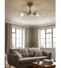 Ras de plafond POMPEI en laiton massif – 3 ou 5 lumières