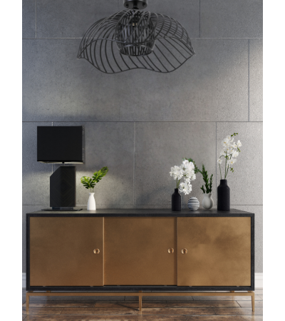 Plafonnier MARINE Métal Blanc ou Noir Ø45 cm E27 | Lumiland