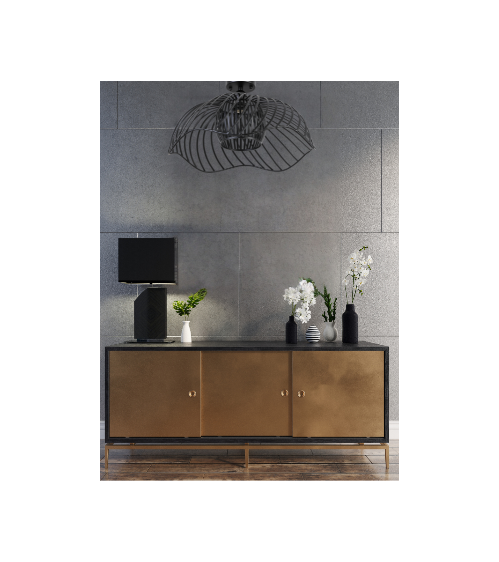 Plafonnier MARINE Métal Blanc ou Noir Ø45 cm E27 | Lumiland