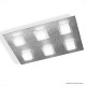 Plafonnier BASIC, Aluminium Mat, 6 LEDS Intégrées