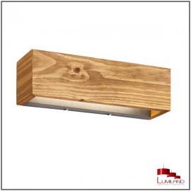 Applique rectangulaire BRAD finition bois naturel L.E.D intégrée
