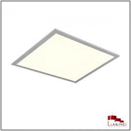 Plafonnier ALIMA, Titane et Blanc, LEDS Intégrées, carré