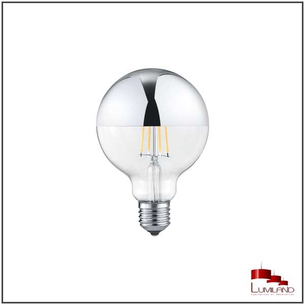 Ampoule ARGENT globe à LEDS, E27, 7W, 2700K