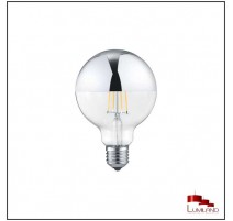 Ampoule ARGENT globe à LEDS FILAMENTS, E27, 7W, 2700K
