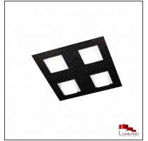 Plafonnier BASIC, Noir Mat, 4 LEDS Intégrées