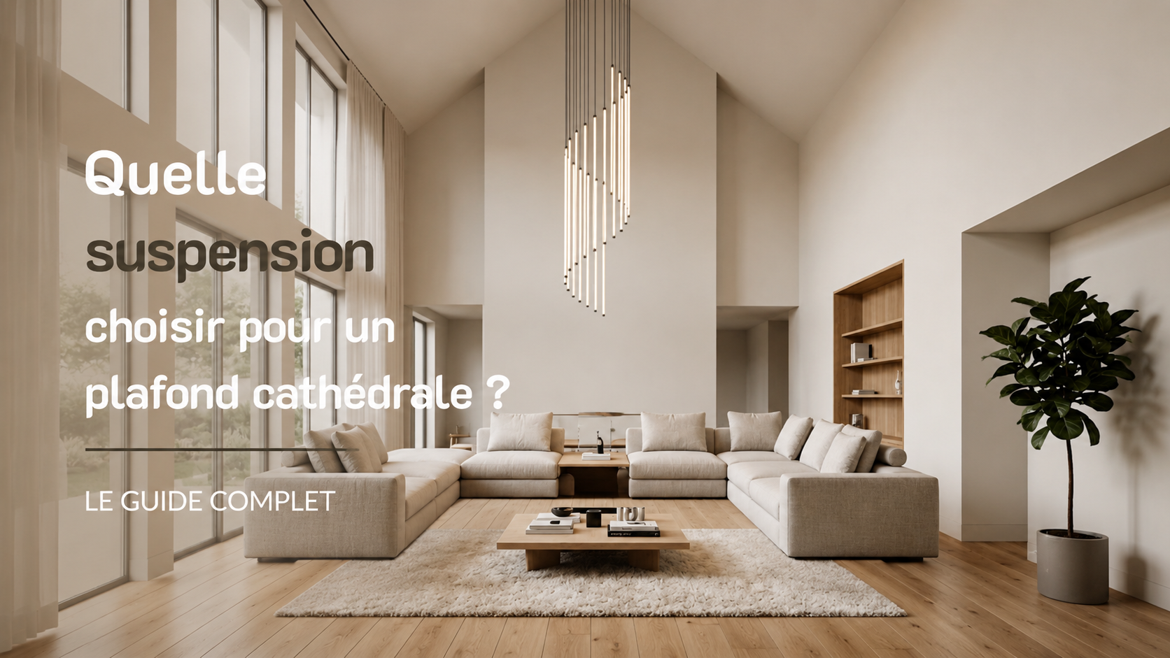 Quelle suspension choisir pour un plafond cathédrale ?