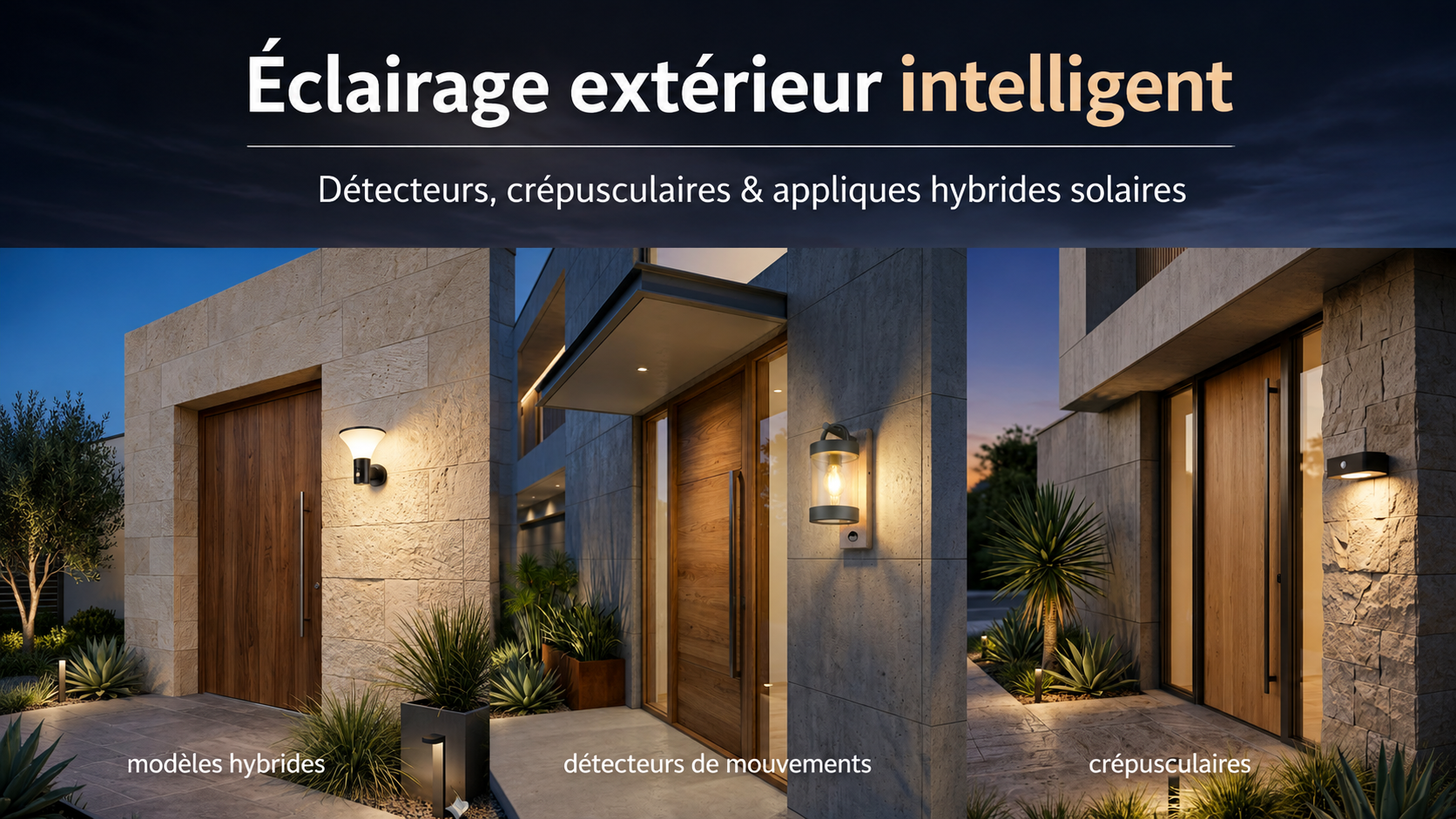 Éclairage extérieur intelligent : détecteur, crépusculaire ou solaire ?