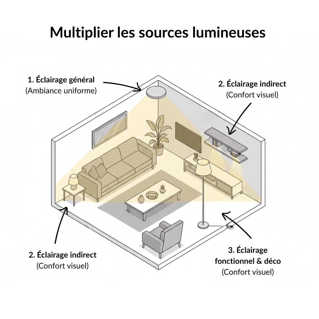 Multiplier les sources lumineuses : la règle d'or numéro 1
