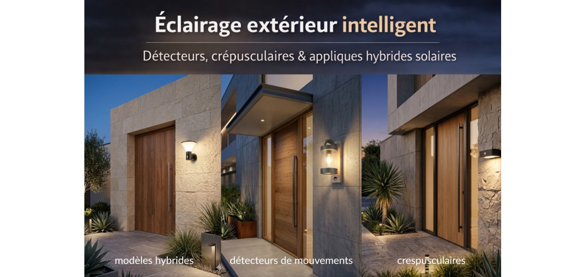 Éclairage extérieur intelligent : comment choisir entre détecteur, crépusculaire et solaire hybride ?